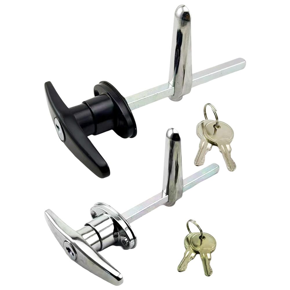 T-Shaped Handle Lock Garage Door Lock Zinc Alloy Anti-theft Lock For Caravan Garage Shed Campervan Cabinet Furniture Hardware
