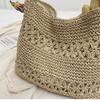 Fashion Straw Beach Bag Summer Woven with Luxurious Large Capacity Shoulder Bag Women Straw Purses and Handbags Rattan Boho Bags
