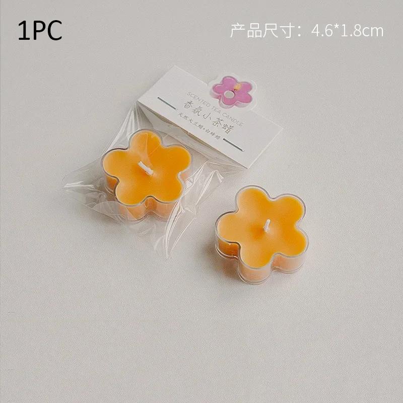 Flower Candle 4h Tea Light Scented Candle Aromatherapy Soy Wax Candles Wedding Birthday Candle Party Home Decoration