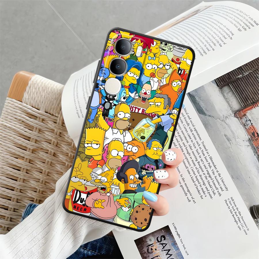 The S-simpsons Case for Vivo V25 V30 V21E V23 Y53S V29 Y71 Y91 V27 Y75 Y81 Y52S Y93 Y51S Y78 Y50 Y95 Phone Cover