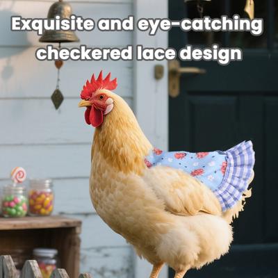 Hen Saddle Chicken Apron Back Protector with Elastic Straps Poultry Vest Jacket Clothes for Back Feather Protection