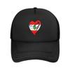 Lebanon Flag Heart Casquette  Unisex Outdoor Hats  Adjustable Snapback Hat Casual Baseball Caps