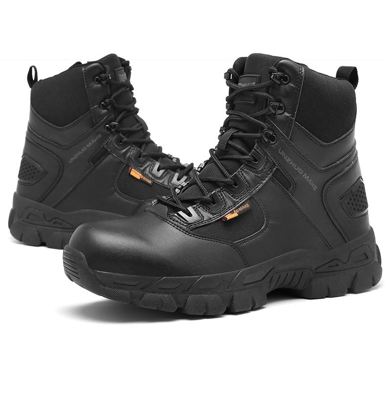 

Мужские большие кроссовки зимние ботинки для снега теплые меховые водонепроницаемые кожаные горные ботинки для активного отдыха тактическая обувь черные армейские ботинки 41 чёрный