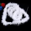 5 Pieces 2M Christmas Feather Colorful Ribbon Xmas Tree Artificial Plume Dress Shawl DIY Craft Ornament for Decor