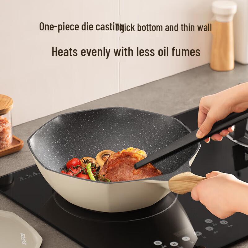 Supor 30cm Maifan Stone Non-Stick Wok