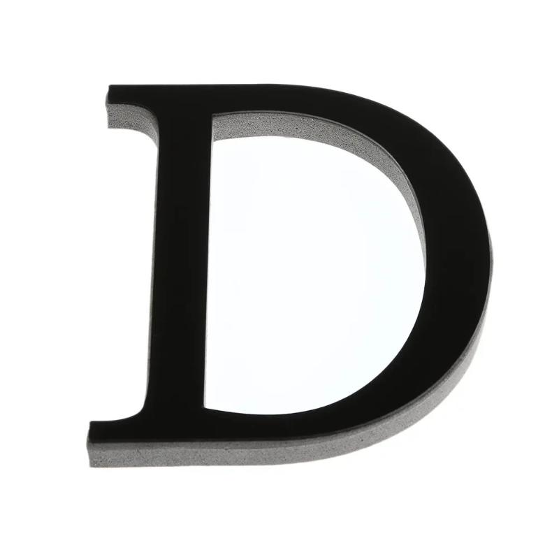 20 cm Černé 26 Anglických Písmen DIY 3D Akrylové Samolepky na Zeď Samolepicí Domácí Retro Nástěnné Umění Dekorace Pro Party Svatbu Vánoce