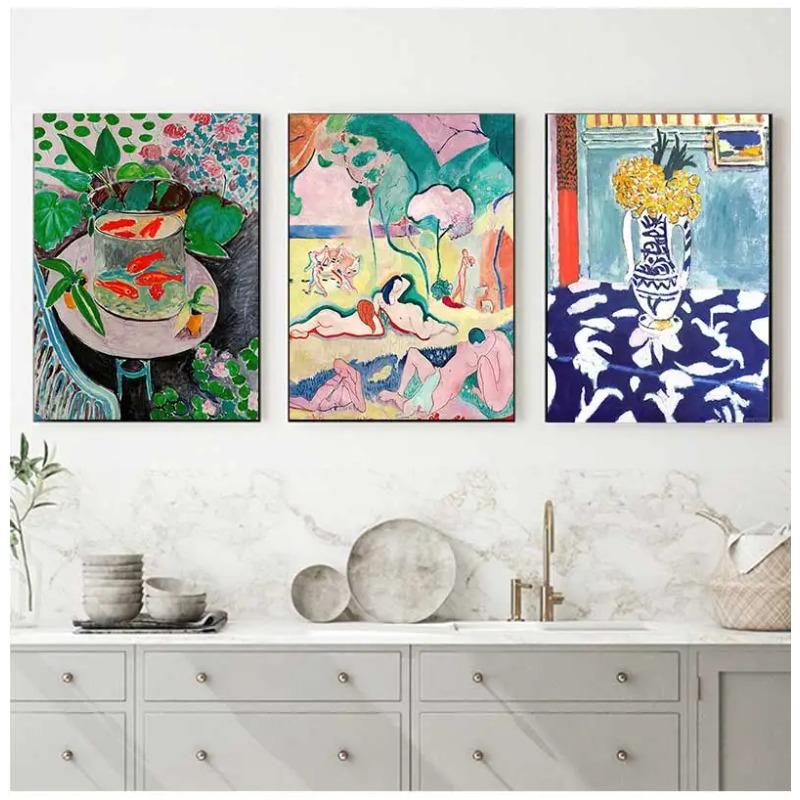 Poster e stampe retrò di Matisse, paesaggio astratto, arte murale, dipinti su tela vintage, quadri da parete per soggiorno, arredamento per la casa