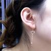 Purple Gold Simple Temperament Heart-Shaped Ball Color Gold Plated Rose Gold Exquisite Earrings