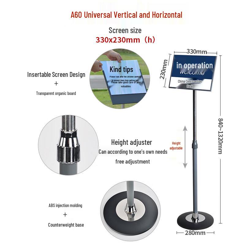 Outdoor Floor-Standing Display Sign Stand