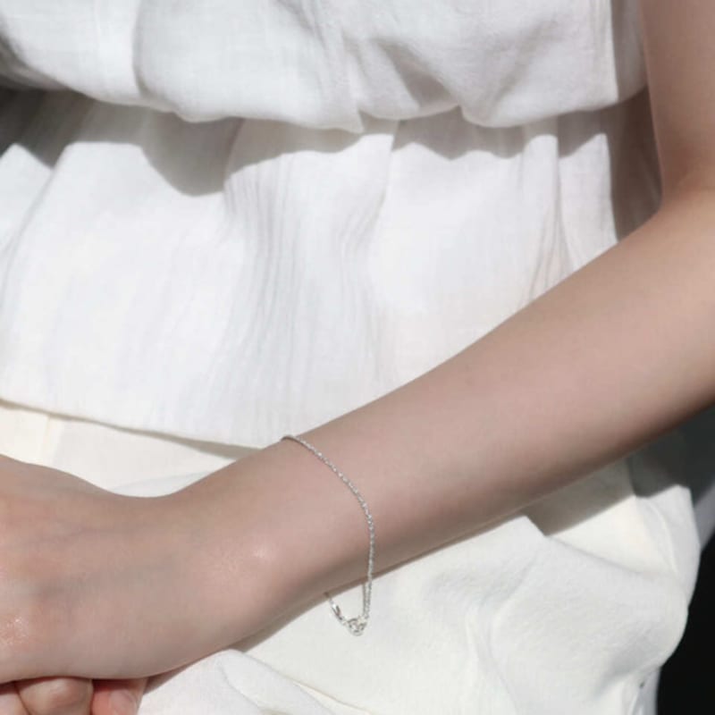 

NOCTURN [925silver] ITALY MARGHERITA CHAIN BRACELET Silver