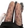 Women'S Vintage Small Flower Patterned Tights High Waist Multicolor Mesh Pantyhose Floral Stockings Hosiery