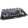 30x20 inches Built in Gas Cooktop 5 Burners Gas Stove Cooktop Tempered Glass Cooktop Gas Hob For Kitchen
