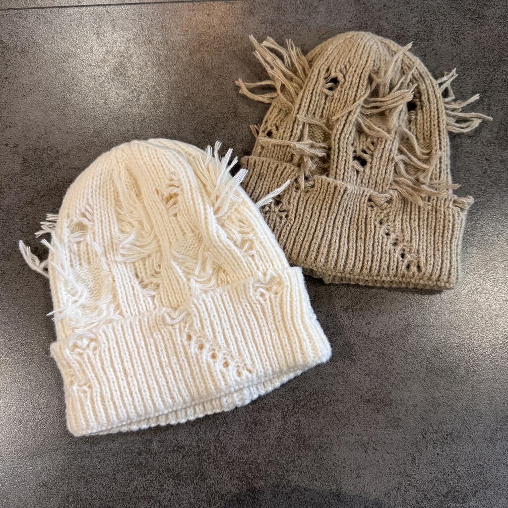 Street Style Knit Hat For Men Women Warm Wool Beanie With High Top For Cold Weather