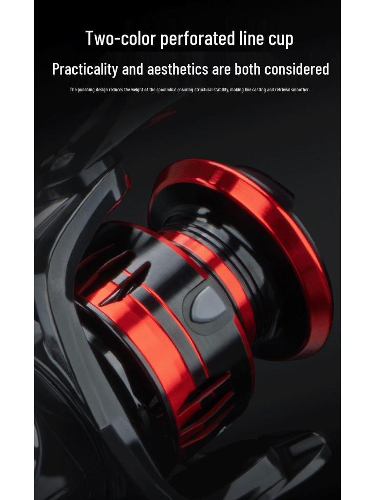 De Ququan All-Metal Gapless Spinning Fishing Reel for Saltwater