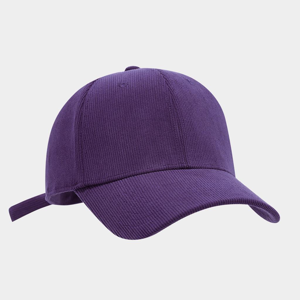Women Autumn Striped Corduroy Baseball Cap Retro Hard-Topped Mountaineering Baseball Cap Women
