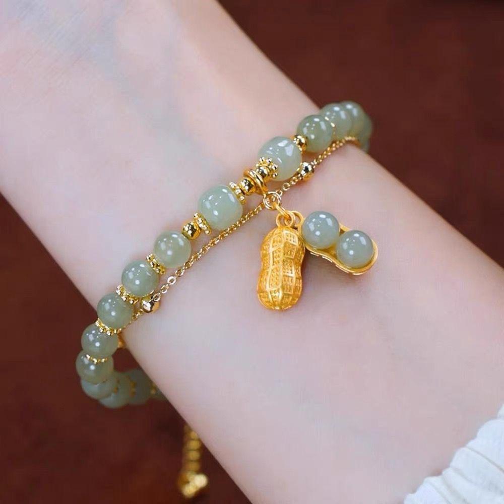 b05 Fashion Girlfriend Peanut Feeling Double-layer Bracelet Exquisite Female Charm Temperament Bracelet Jewelry Trend Bracelet