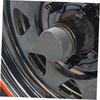 CALLARON 4pcs Bearing Rubber Cover Stainless Steel Dust Cover Bearing Cap Straight Repair Trailer Hub Cover Trailer Cap Black
