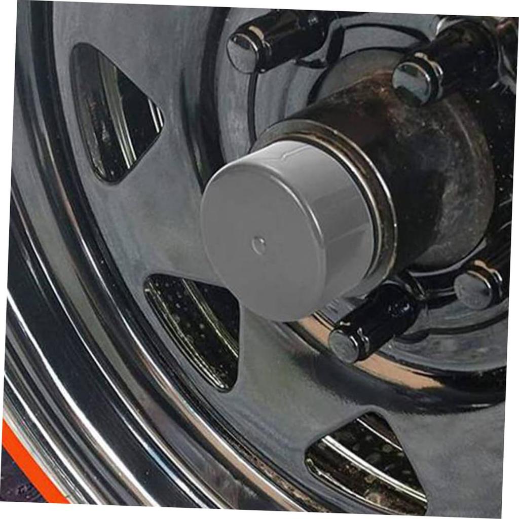 CALLARON 4pcs Bearing Rubber Cover Stainless Steel Dust Cover Bearing Cap Straight Repair Trailer Hub Cover Trailer Cap Black