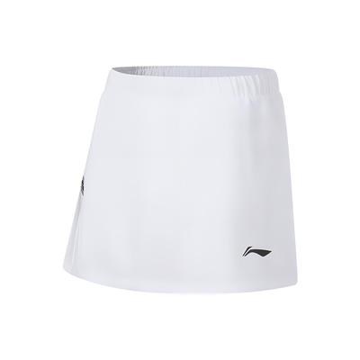 Li Ning Badminton Series Solid Color Quick-Dry Cool Skirt Shorts Women Bottoms White ASKT004-1