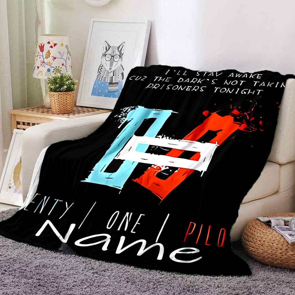 Customiz Name Personality Twenty One Pilots Blanket Soft &Warm Sofa Office Bed Travel Lunch Break Blanket, Gift Suitable All Seasons