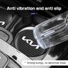 Carbon Fiber Car Coaster For KIA K5 K3 K4 Rio Stinger Optima Cerato Soul Venga Forte Spectra Sedona Cup Bottle Mat Non-slip Pad Ulsap11