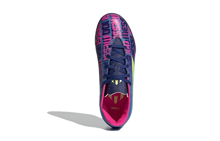 adidas Messi.4 K Fabric Slip Resistant Abrasion Resistant Low Top Kids' Soccer Shoes Red Blue Kids' FY6911