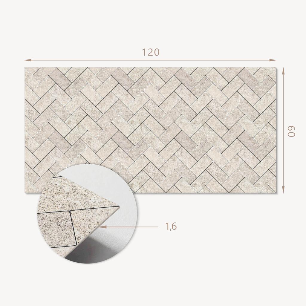 Decorative Self-Adhesive Vinyl Panel - For Hallway 120x60 cm Herringbone Pattern
