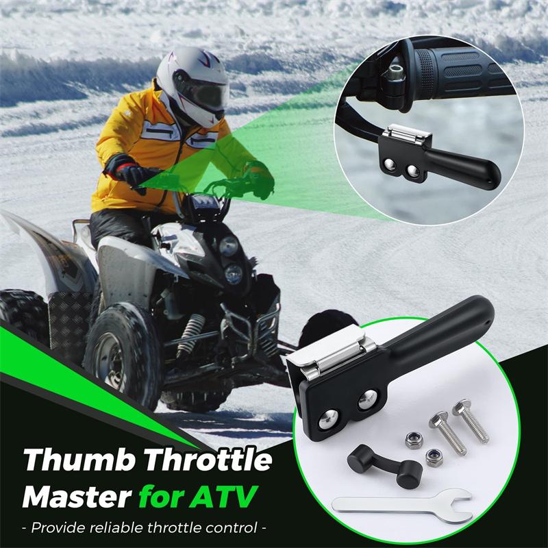 Throttle Extender, Thumb Throttle Master For Atv, 2 Piece Clamp For Easy Installation, Provides Reliable And Comfortable Control