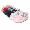 PU-Leder Babyschuhe Baby Mädchen Prinzessin Wiegeschuhe Farbe Einfarbig Niedlich Erste Laufschuhe Kinder