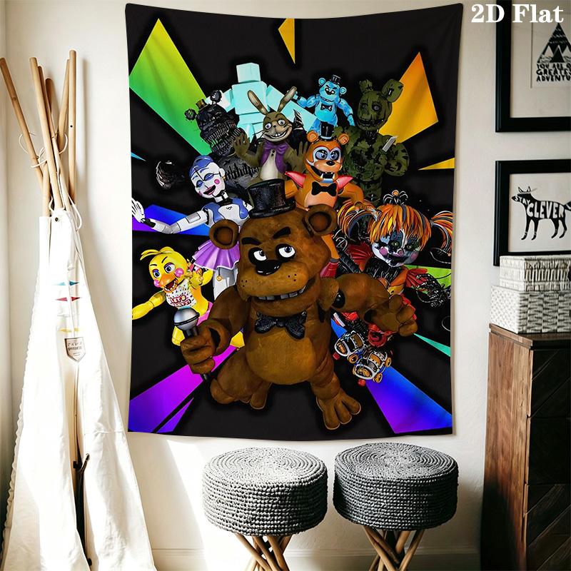 Five Nights Freddy'S Survival Horror Tapestry Background Cloth Wallmounted Homestay Soft Decoration Tapestry Soft Work Of Art