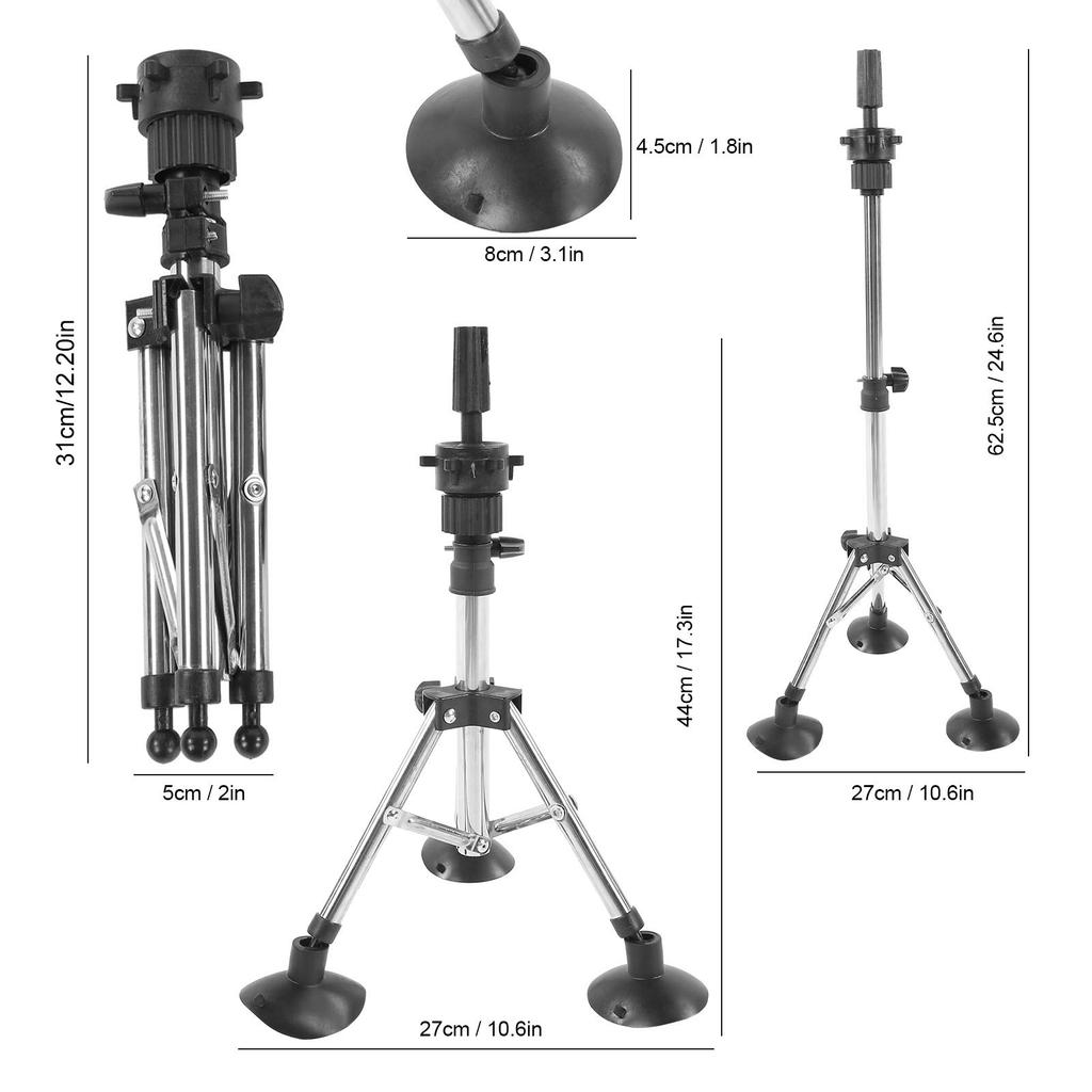 Suporte de Cabeça de Manequim de Metal   Acessório de Tripé para Cabeça de Treinamento de Cabeleireiro