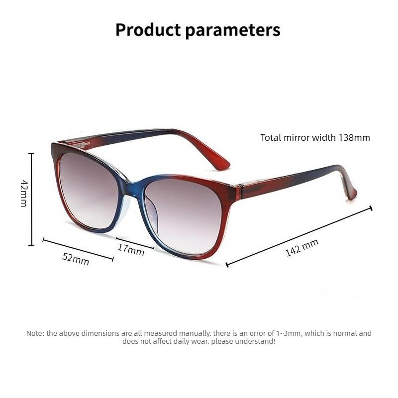 New Fashionable Presbyopia Sunglasses Unisex Large-Frame Spring-Arm High-Definition Reading Glasses Diopter +1.0 To +4.0