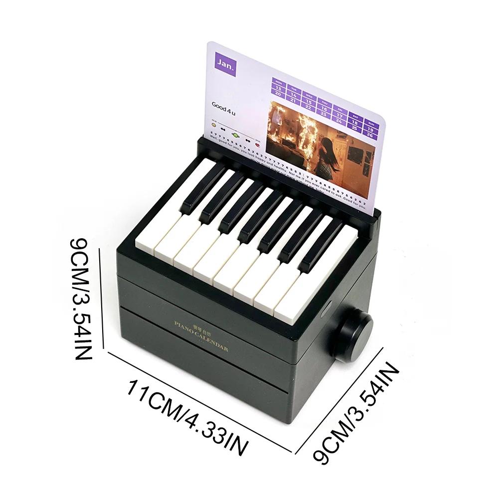 Olivia Piano Calendar 2025 Music Sheets Toy Desktop Peripheral Ornaments Piano Desk Calendar Mini Piano Calendar Gift for Fans