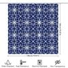Blue White Geometric Pattern Bath Shower Curtain With Grommet Top For Home Decor In Bathroom Size: 72 X 84 Inches (183X213Cm)