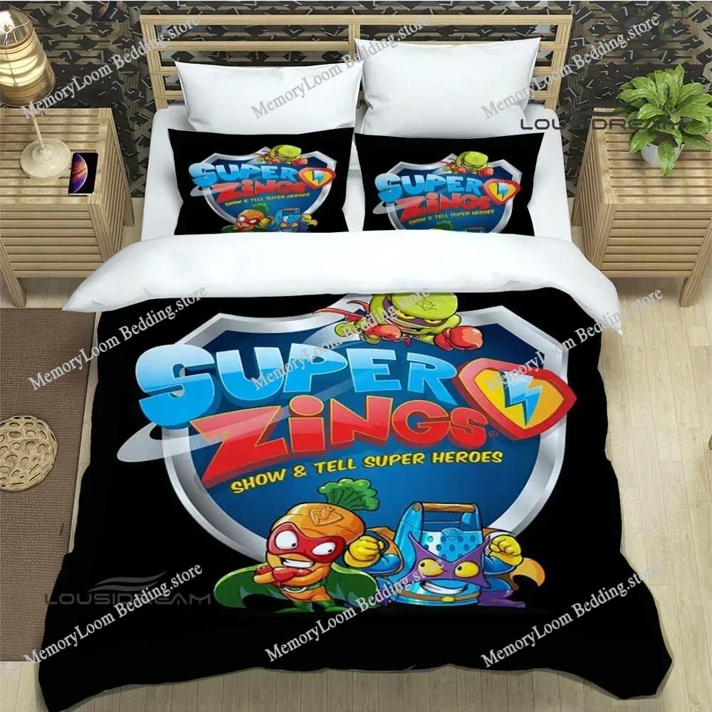 Cute Cartoon Super Zings Bedding Sets Exquisite Bed Supplies Set Duvet Cover Comforter Set Bedding Set Luxury Birthday Gift