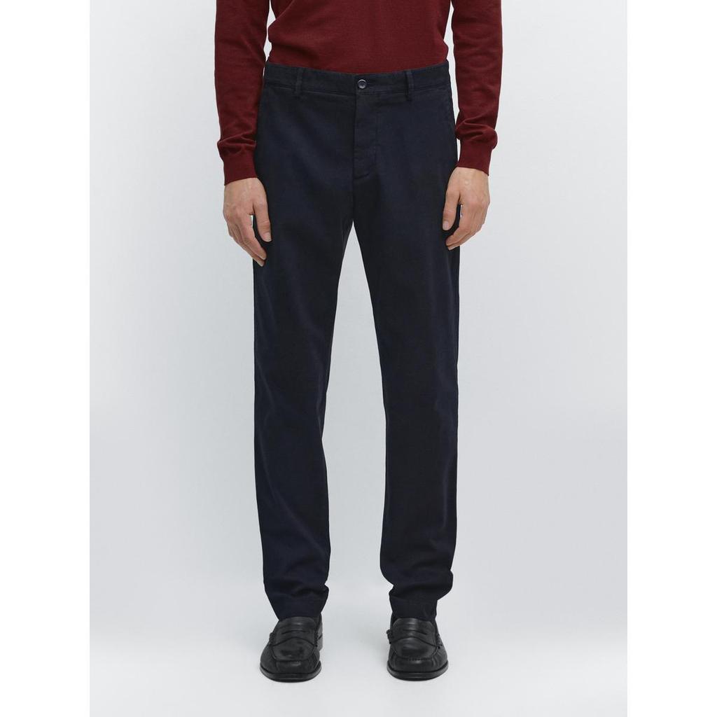 Masimodutti Slim Fit Micro Textured Pants