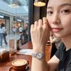 Gedi Women's Luxury Silver Quartz Watch - Waterproof, Versatile, and Elegant for Banquets and Daily Wear.