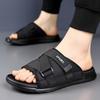 Hot Sale 2025 Men's Korean Streetwear Slides Fashionable Comfortable Slippers Lightweight Material Anti-Slip Beach Home Sandals
