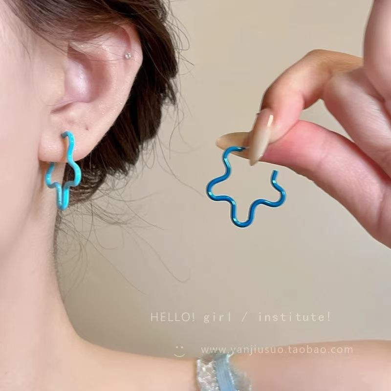 Color Dopamine Earrings, Sweet Super Fairy Temperament, Simple Personality and High Value Niche Earrings
