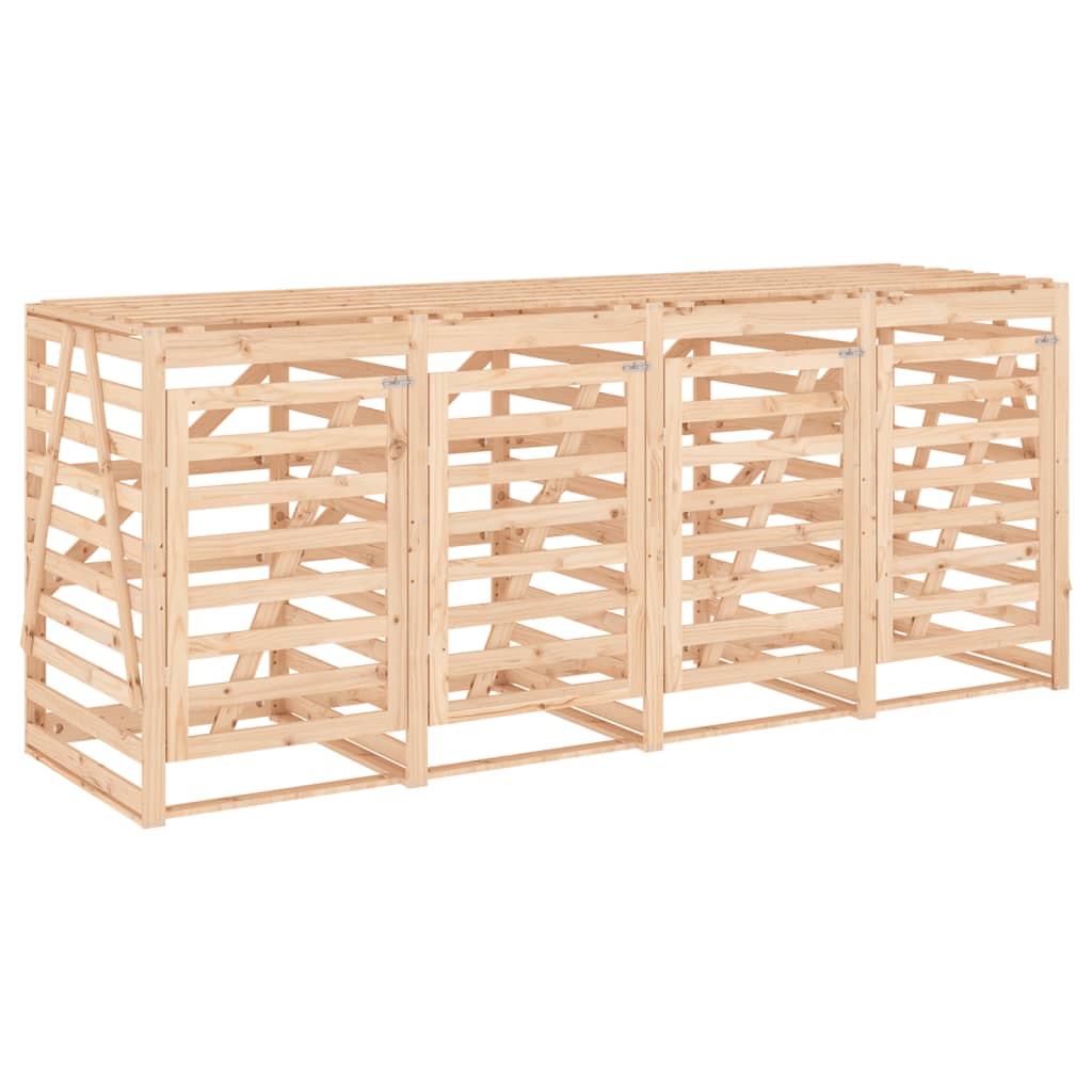 4 Ton Waste Bin Enclosure Solid Pine Wood