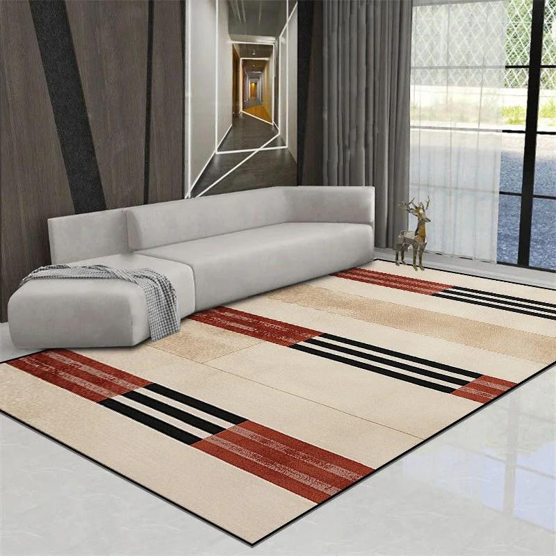 Moderne Teppiche für Wohnzimmer Einfache Haushaltsmatte Große Fläche Dekorative Schlafzimmerteppiche Rutschfest Kinderteppich Anpassbar