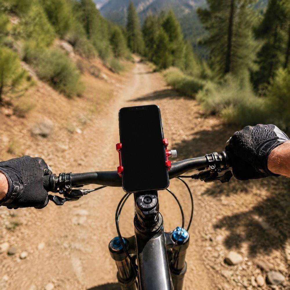 Aluminum Alloy Bike Phone Holder 360 Rotation Handlebar Phone Mount Phone Holder Handlebars