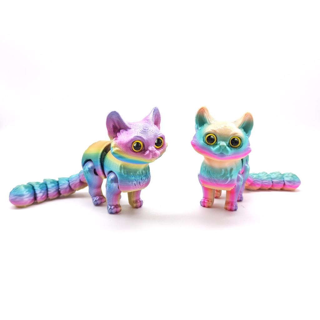 3D Printed Cute Kitten Desktop Ornament Model