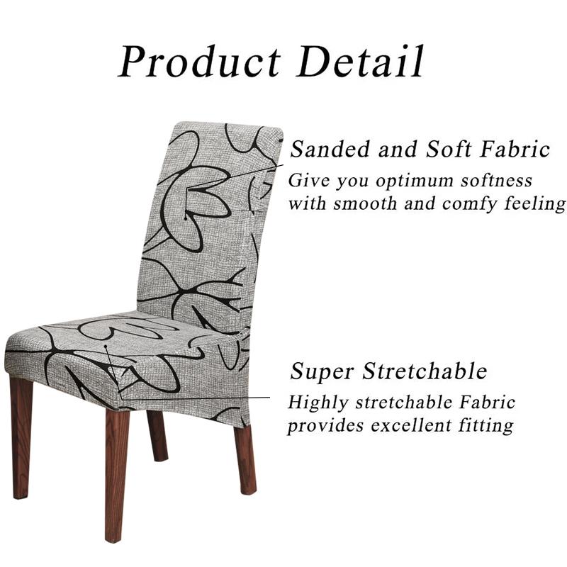 Pokrowiec na krzesło w rozmiarze XL z nadrukiem, elastyczny, z długim oparciem, z pokrowcem na krzesło do jadalni, hotelu, bankietów, dekoracji wnętrz