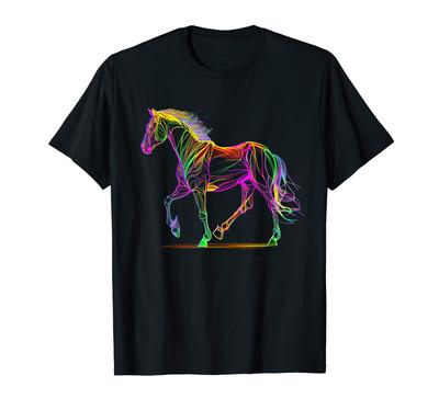 Equestrian Colorful Horse Lover Western Rodeo T-Shirt
