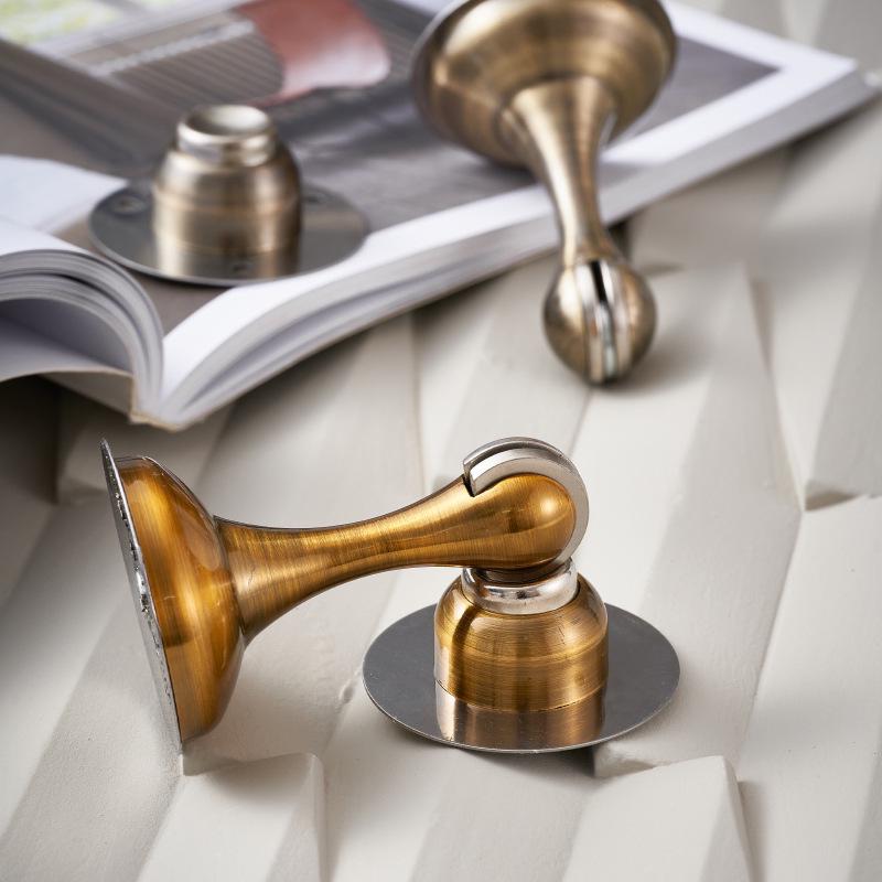 Stainless Steel Silent Magnetic Door Stopper - No-Drill, Anti-Collision for Hotel & Bedroom