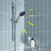 Ensemble de douche avec pommeau 2 jets, barre 60cm et flexible - GROHE Vitalio Start 110 26951001 - Economie d'eau - Chromé