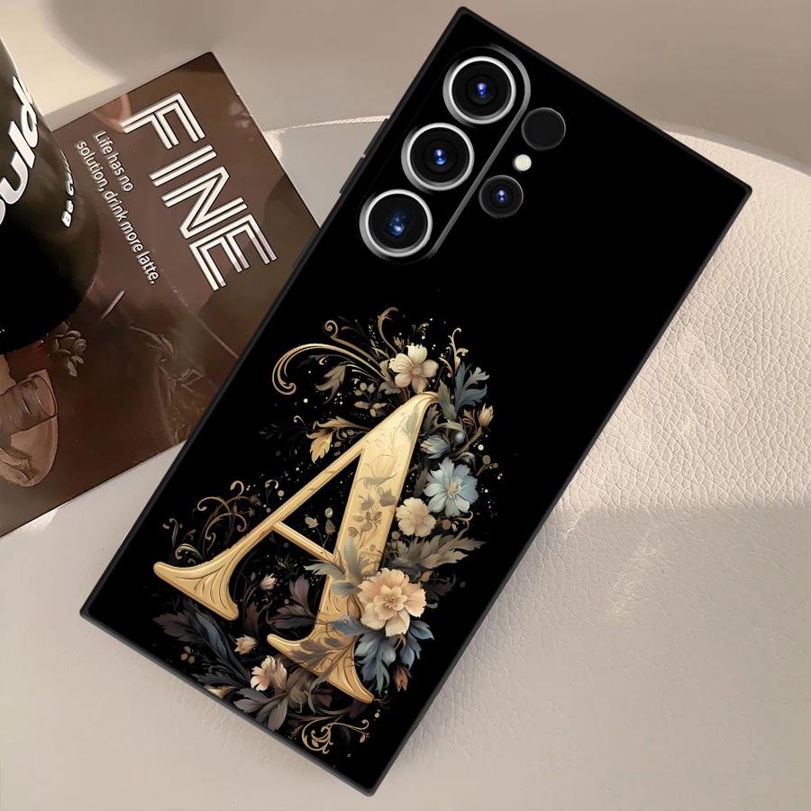 Black Soft Phone Cover Case for Samsung Galaxy S24+ S23 FE S21 S24 Plus S23+ S20 Note 20 10 S25 Ultra S22 S25+ Personalized