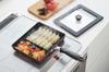 Tamahashi Divided Frying Pan with Lid, 7030 Divider, Perfect for Bento Boxes, Cooks 2 Dishes Simultaneously, Can Make Tamagoyaki (Japanese Rolled