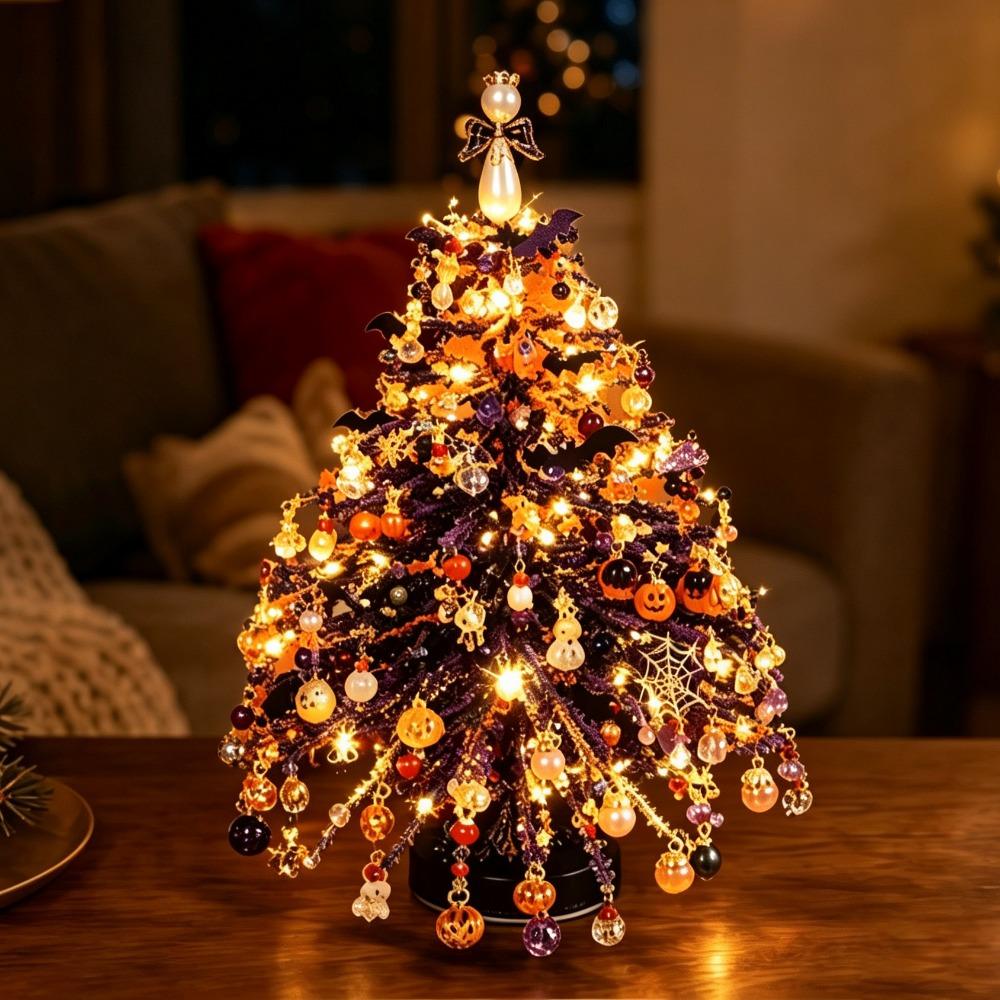 Multi-Color Beads Beaded Christmas Tree Kit Mini Christmas Tree Ornament Halloween Ornament